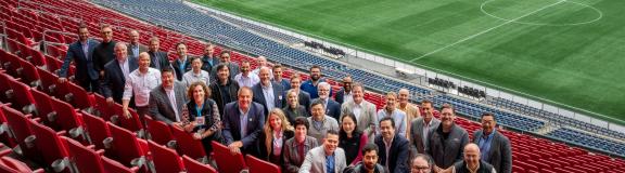 NEMC Hub members at the Mash-Up at Gillette Stadium